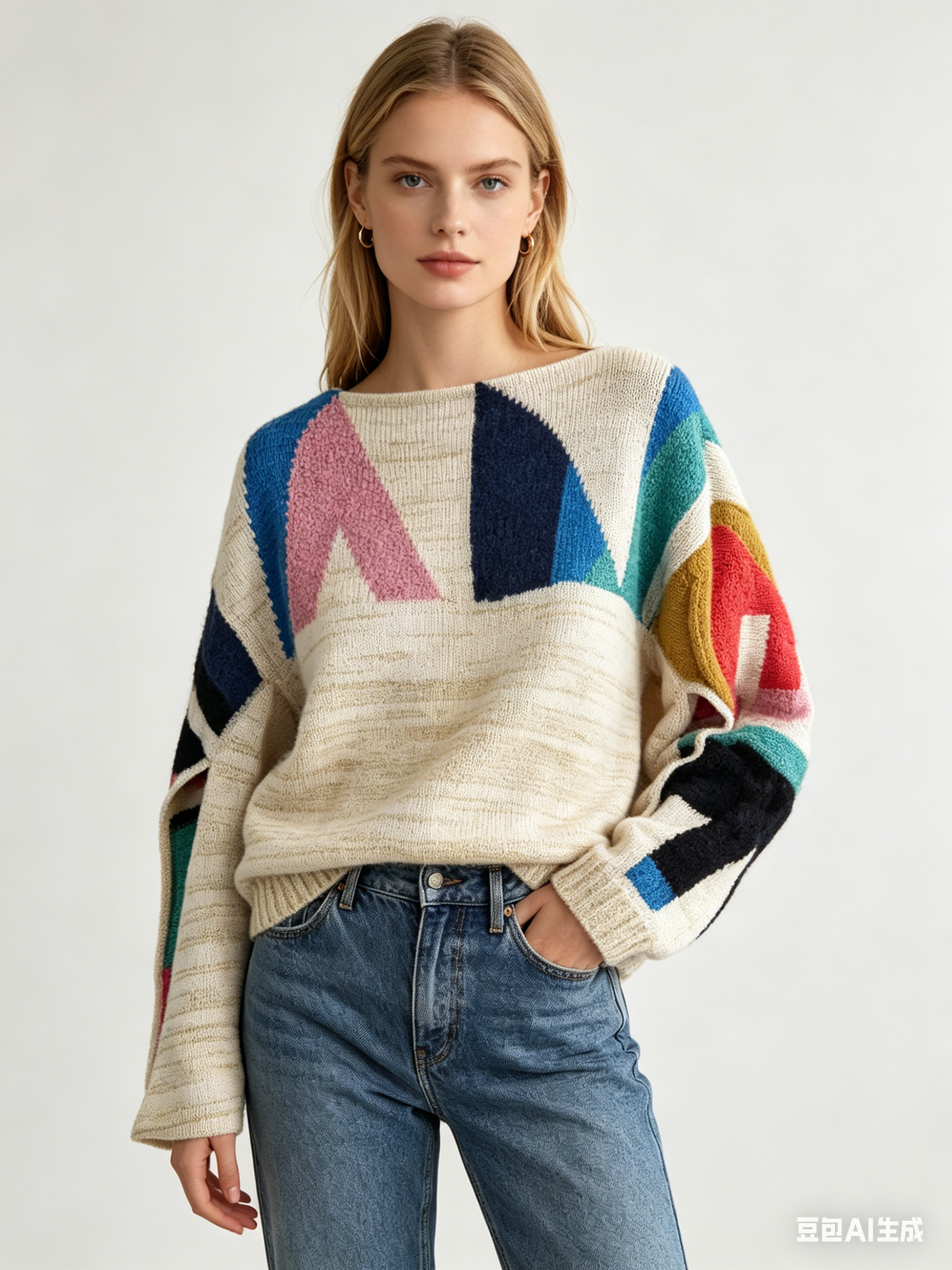 Chanel Abstract Geometric Cashmere-Blend Sweater 香奈儿 抽象几何图案羊绒混纺毛衣