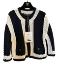 Vintage Chanel Logo Jacquard Zip-Up Knit Jacket 中古香奈儿满印字母提花拉链针织外套
