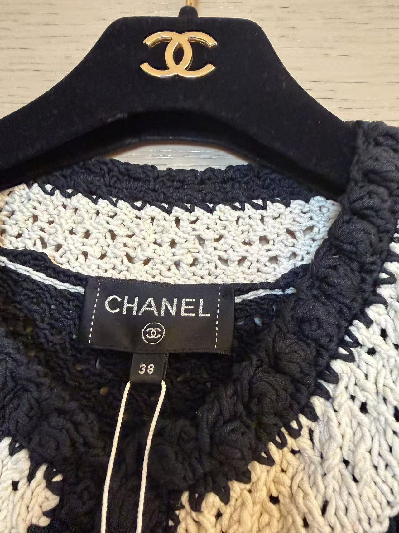 Vintage Chanel Logo Jacquard Zip-Up Knit Jacket 中古香奈儿满印字母提花拉链针织外套