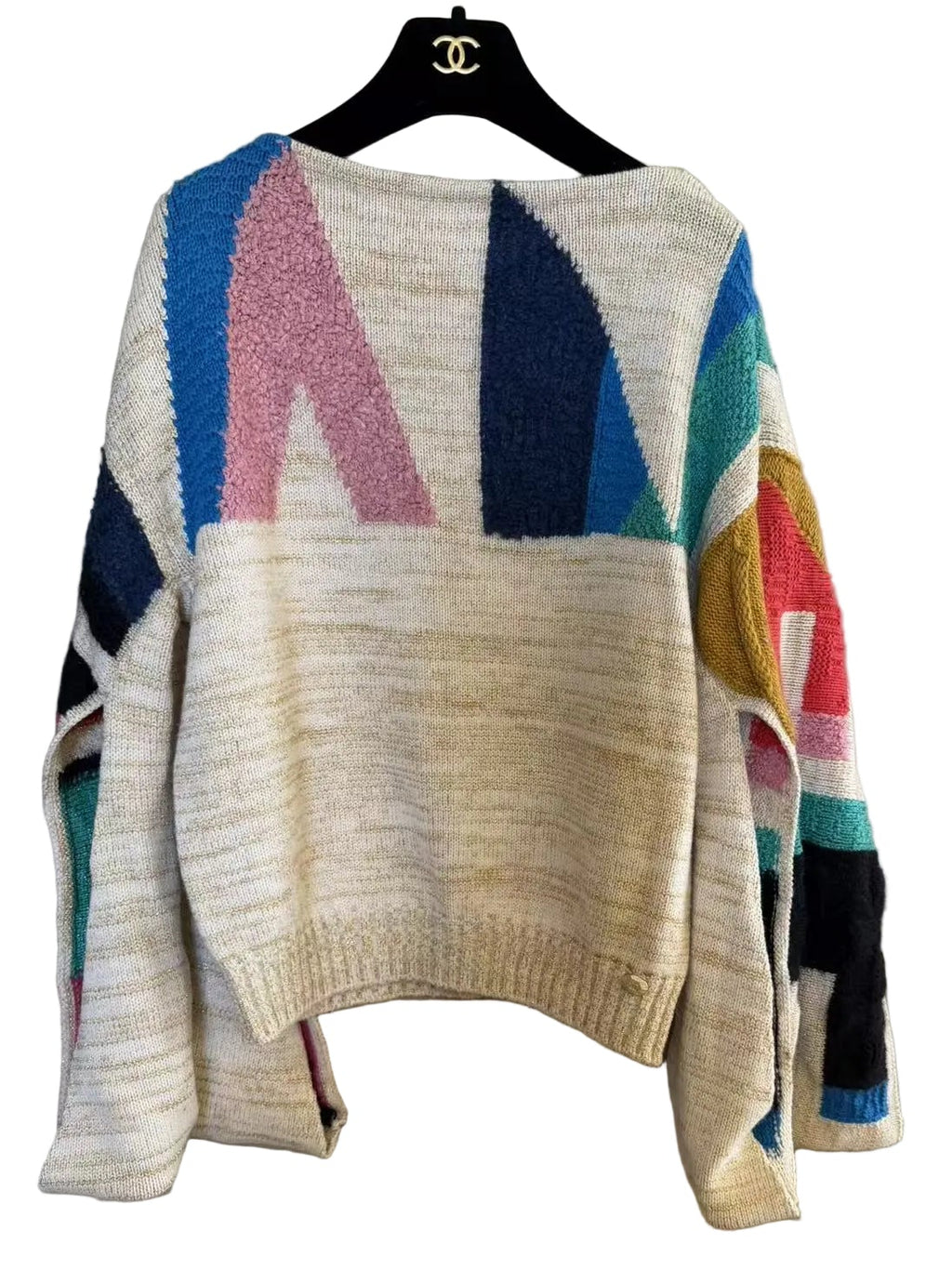 Chanel Abstract Geometric Cashmere-Blend Sweater 香奈儿 抽象几何图案羊绒混纺毛衣