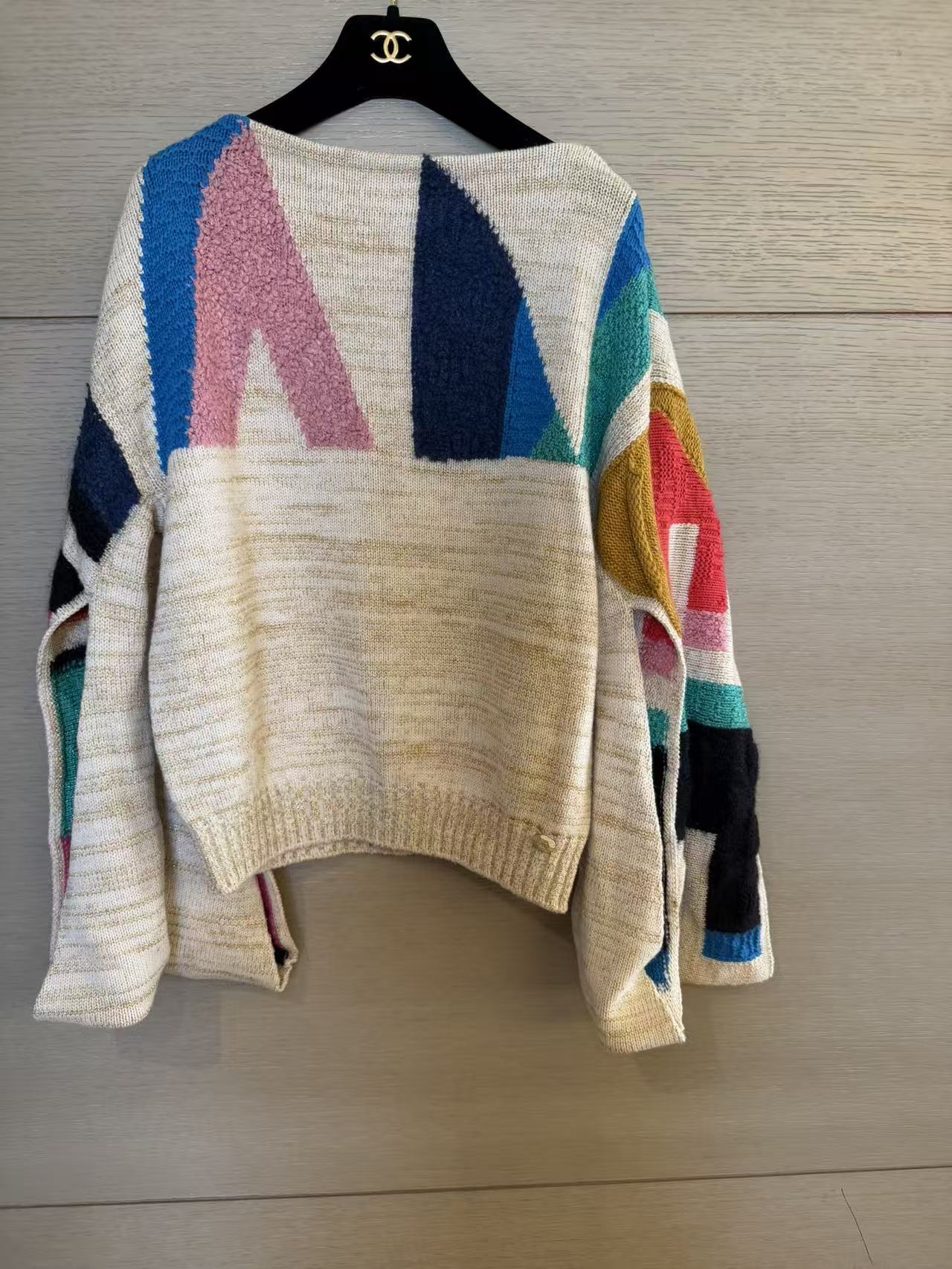 Chanel Abstract Geometric Cashmere-Blend Sweater 香奈儿 抽象几何图案羊绒混纺毛衣