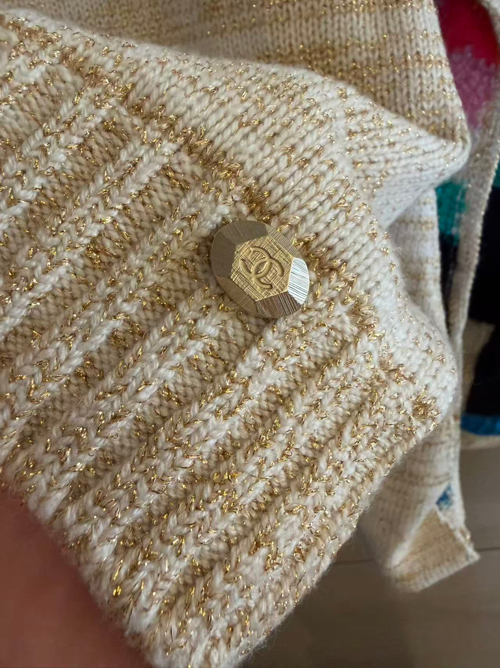 Chanel Abstract Geometric Cashmere-Blend Sweater 香奈儿 抽象几何图案羊绒混纺毛衣