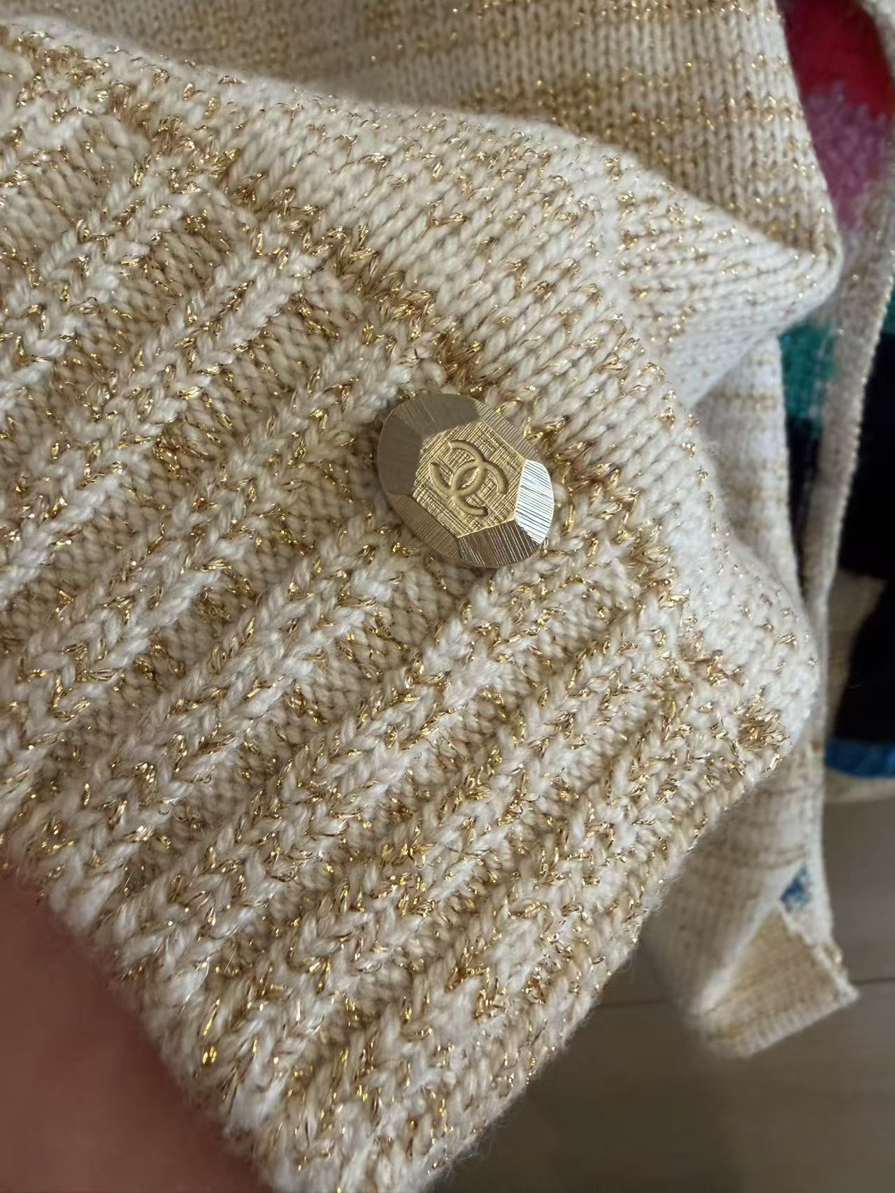 Chanel Abstract Geometric Cashmere-Blend Sweater 香奈儿 抽象几何图案羊绒混纺毛衣