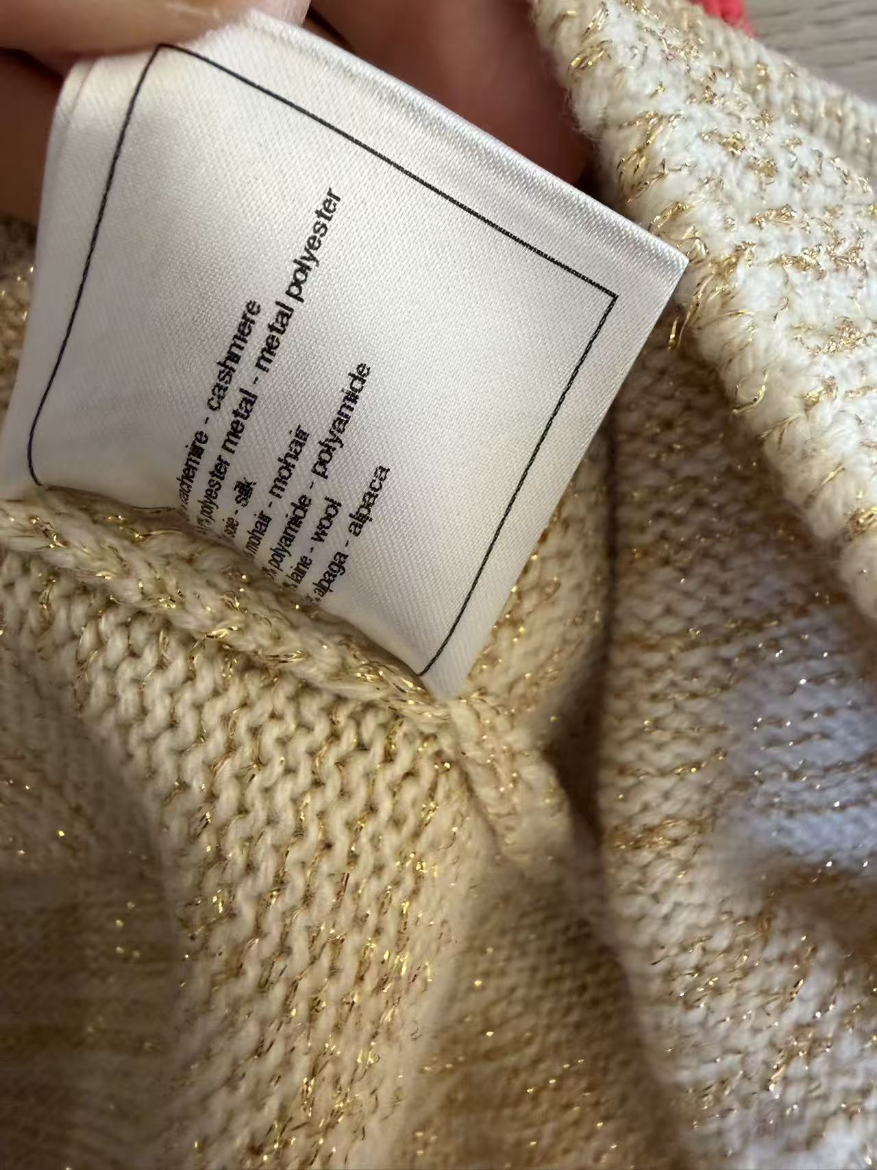 Chanel Abstract Geometric Cashmere-Blend Sweater 香奈儿 抽象几何图案羊绒混纺毛衣