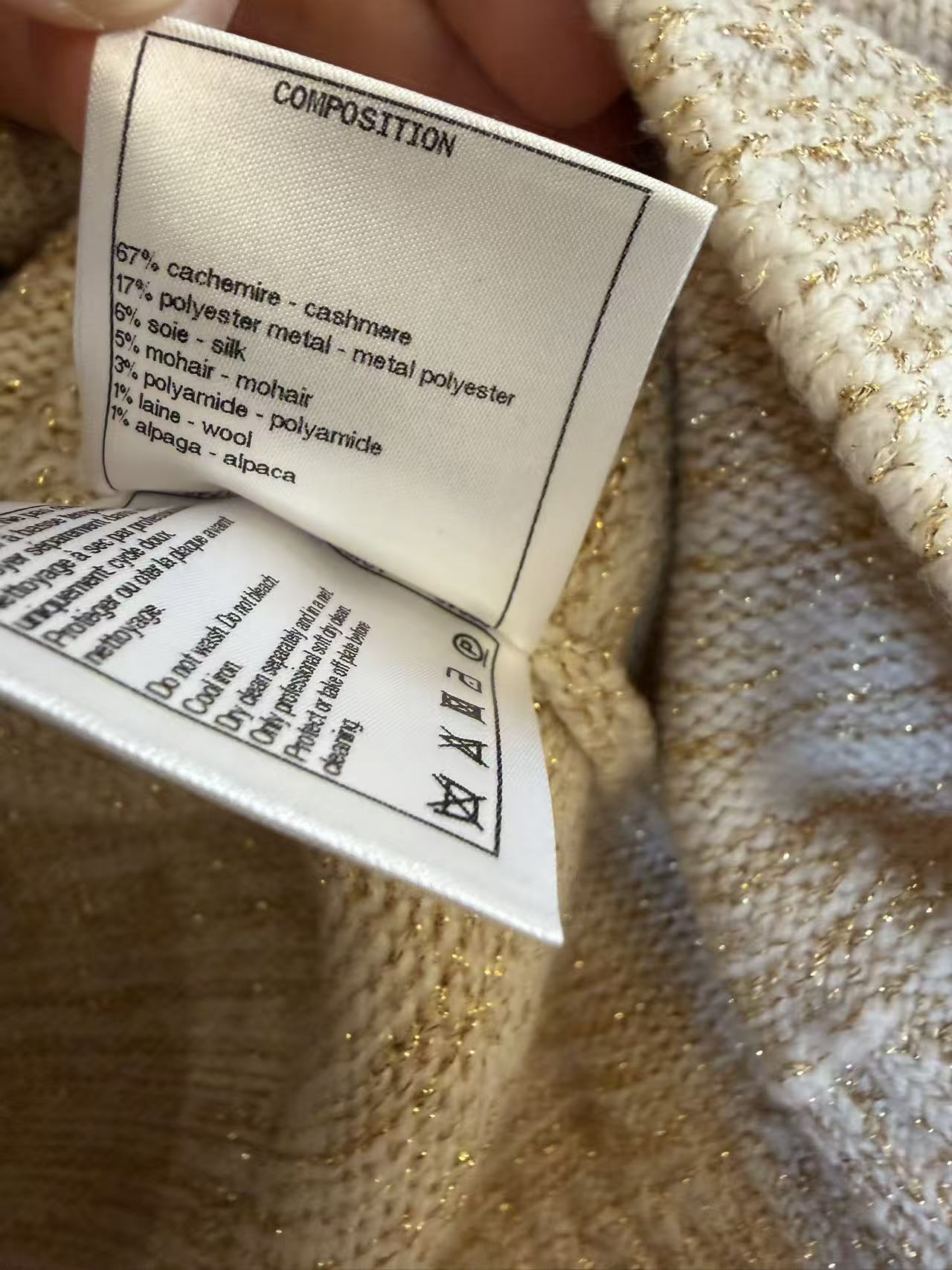 Chanel Abstract Geometric Cashmere-Blend Sweater 香奈儿 抽象几何图案羊绒混纺毛衣