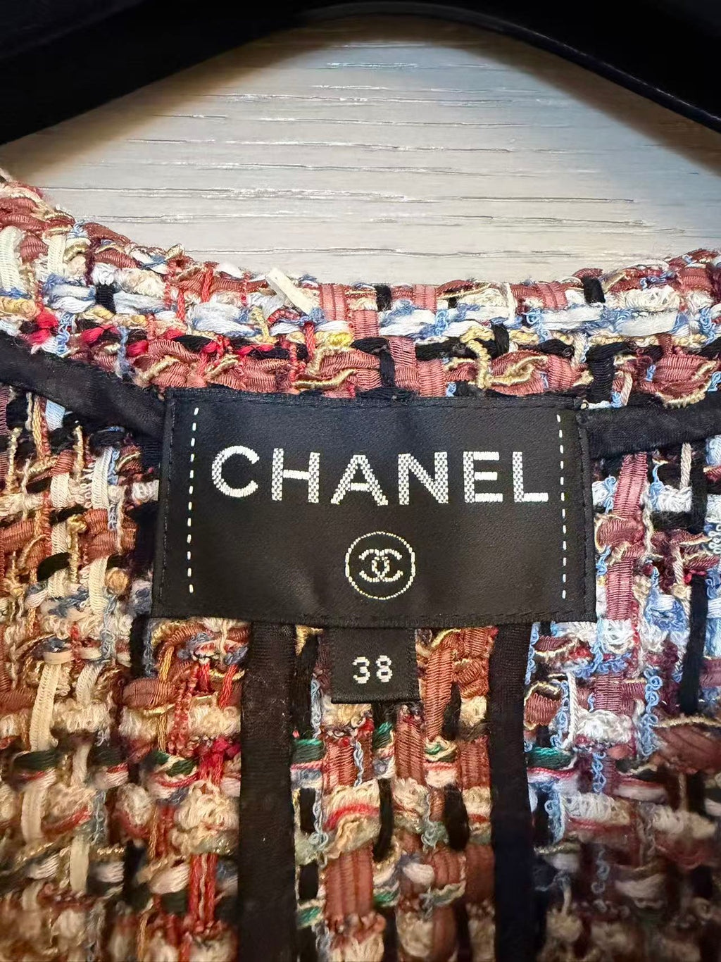 CHANEL 希臘度假系列 秀款多色粗花呢流蘇洋裝