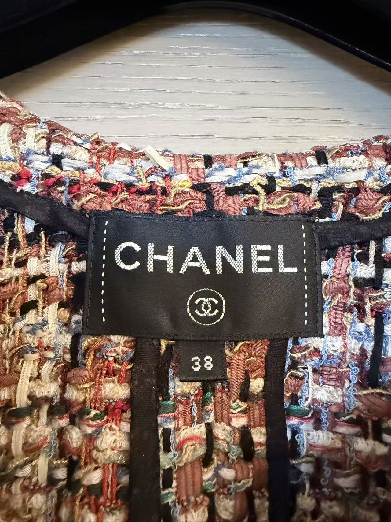 CHANEL 希臘度假系列 秀款多色粗花呢流蘇洋裝
