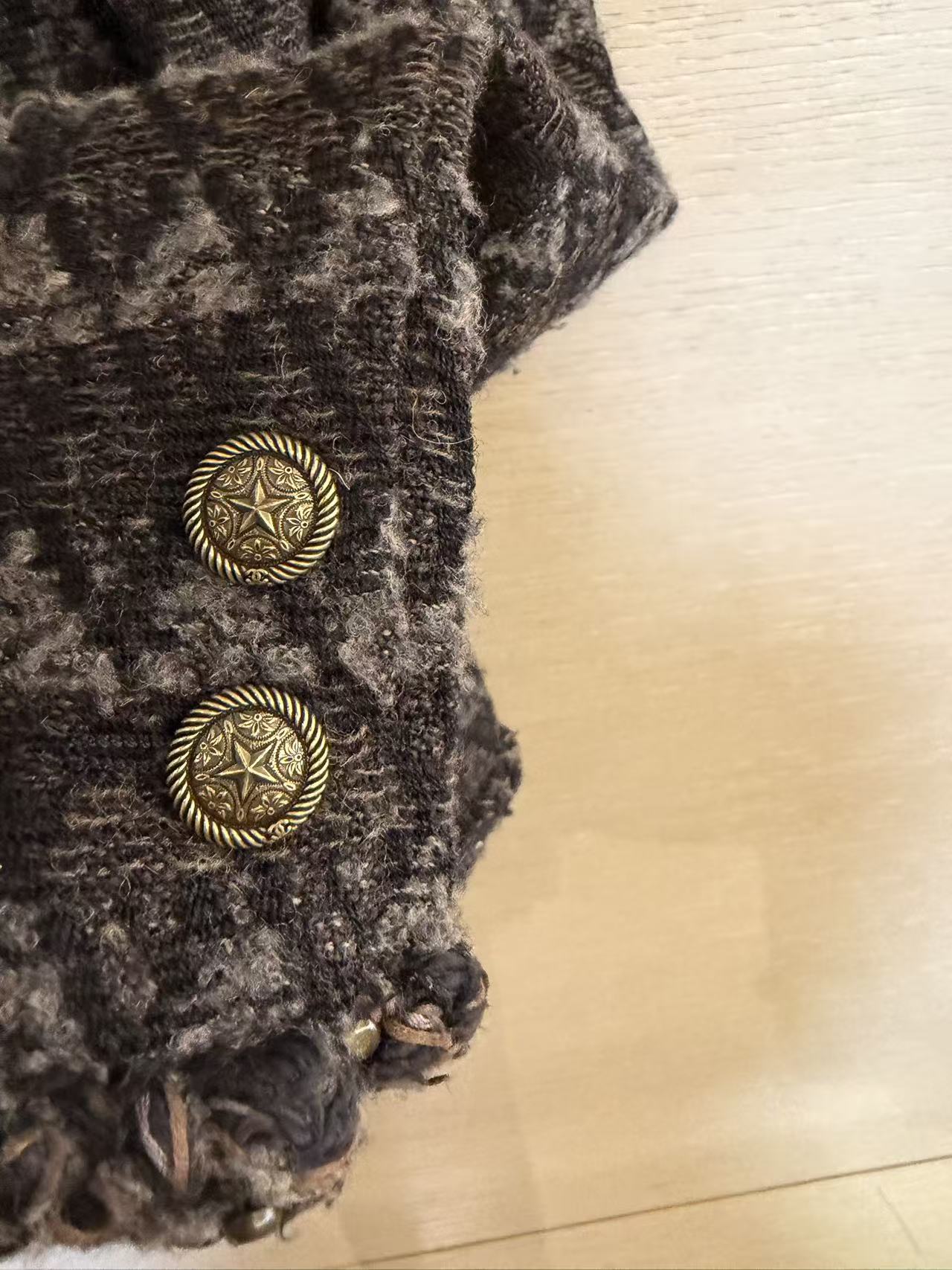 CHANEL 達拉斯系列 星星扣羊毛外套