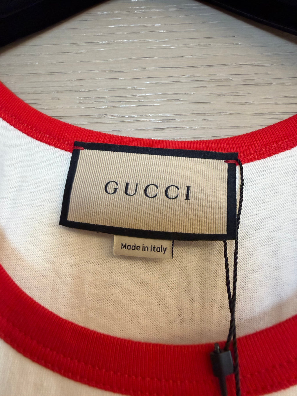 GUCCI ADULT CLUB 口紅印花紅邊無袖背心