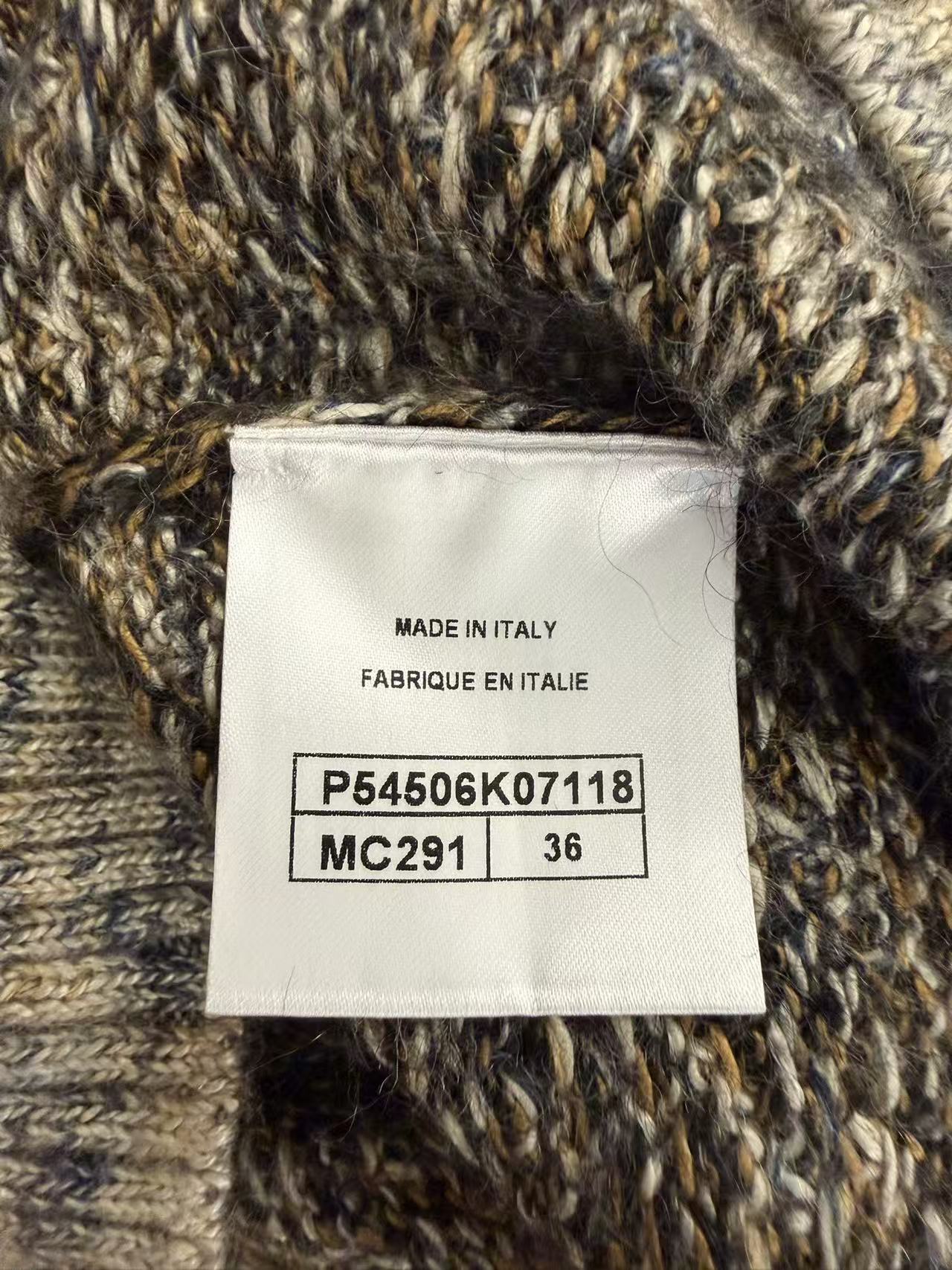 CHANEL 義大利製絲毛混紡菱格提花四口袋 V 領無袖馬甲 36 碼 二手精品背心