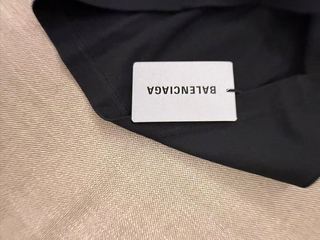 Balenciaga 經典波浪彩條 Logo 黑色合身短袖 T 恤 S 碼 葡萄牙製二手精品