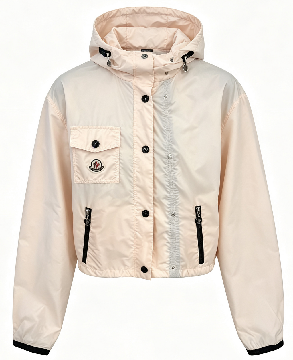 Moncler Lico 浅粉短款连帽防风外套