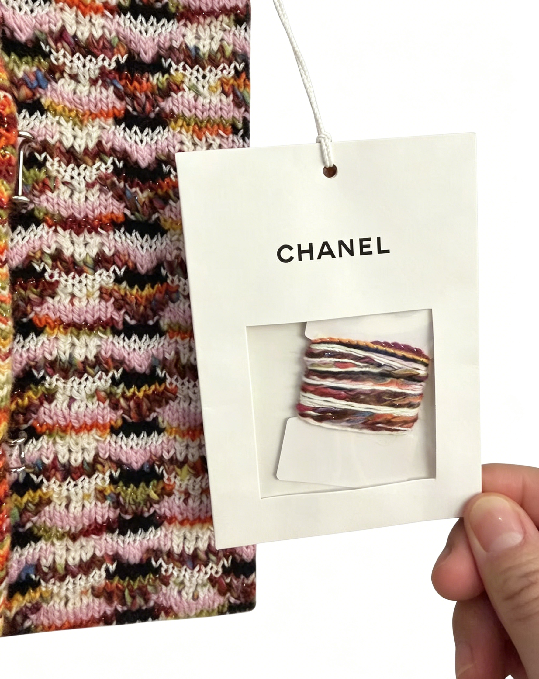 Pre-owned Chanel 23A Series Colorful Crochet Diamond Knit Vest FR34二手香奈儿 23A 系列 彩色钩花菱格针织马甲 FR34 码