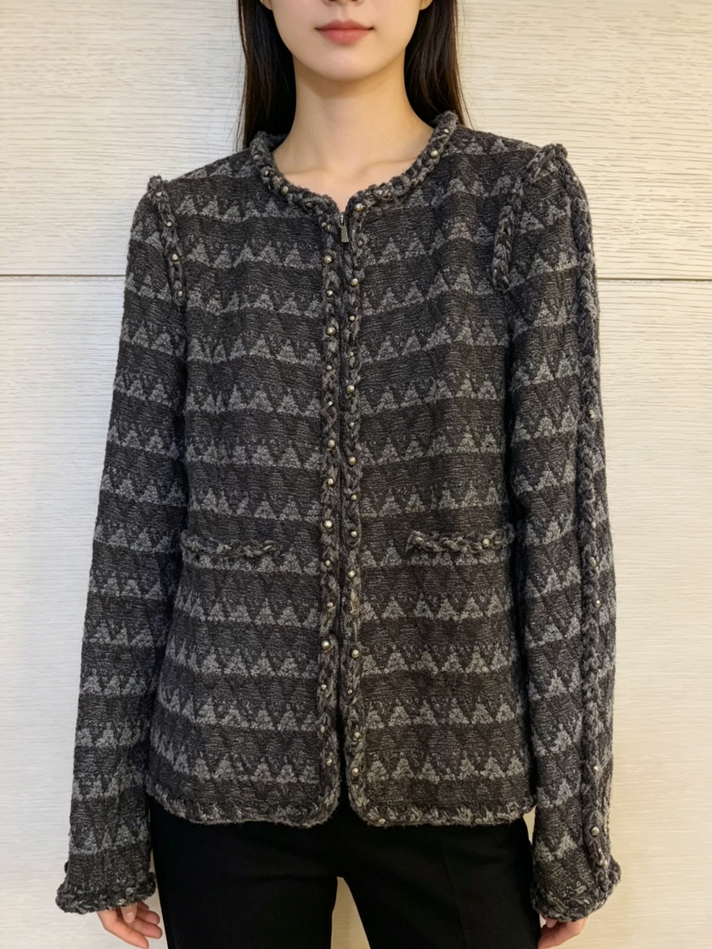CHANEL 達拉斯系列 星星扣羊毛外套