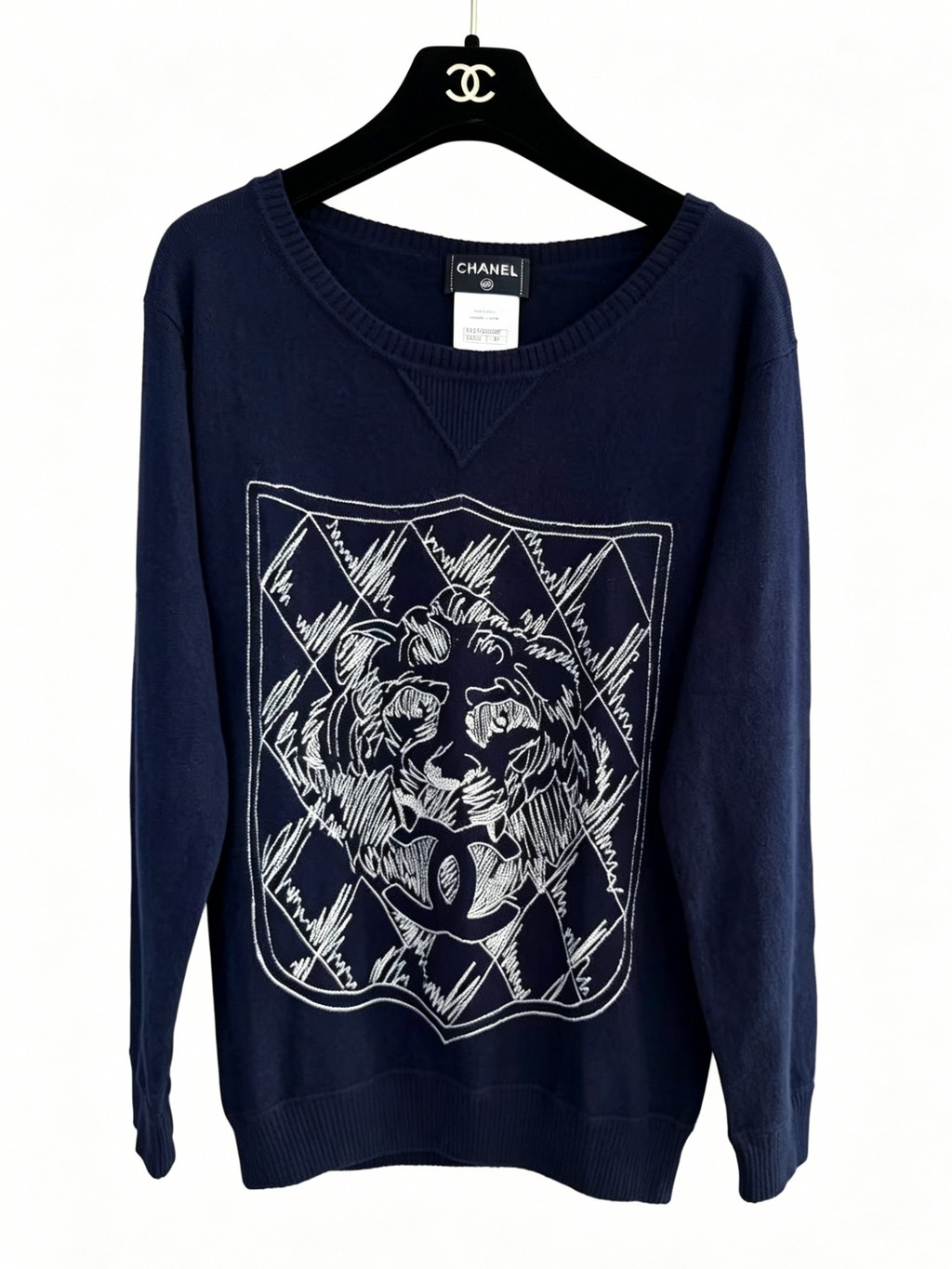 CHANEL 爆款獅子刺繡 100% 羊絨毛衣