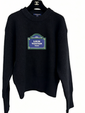 Louis Vuitton Oversize 路牌 Logo 黑毛衣（XS）